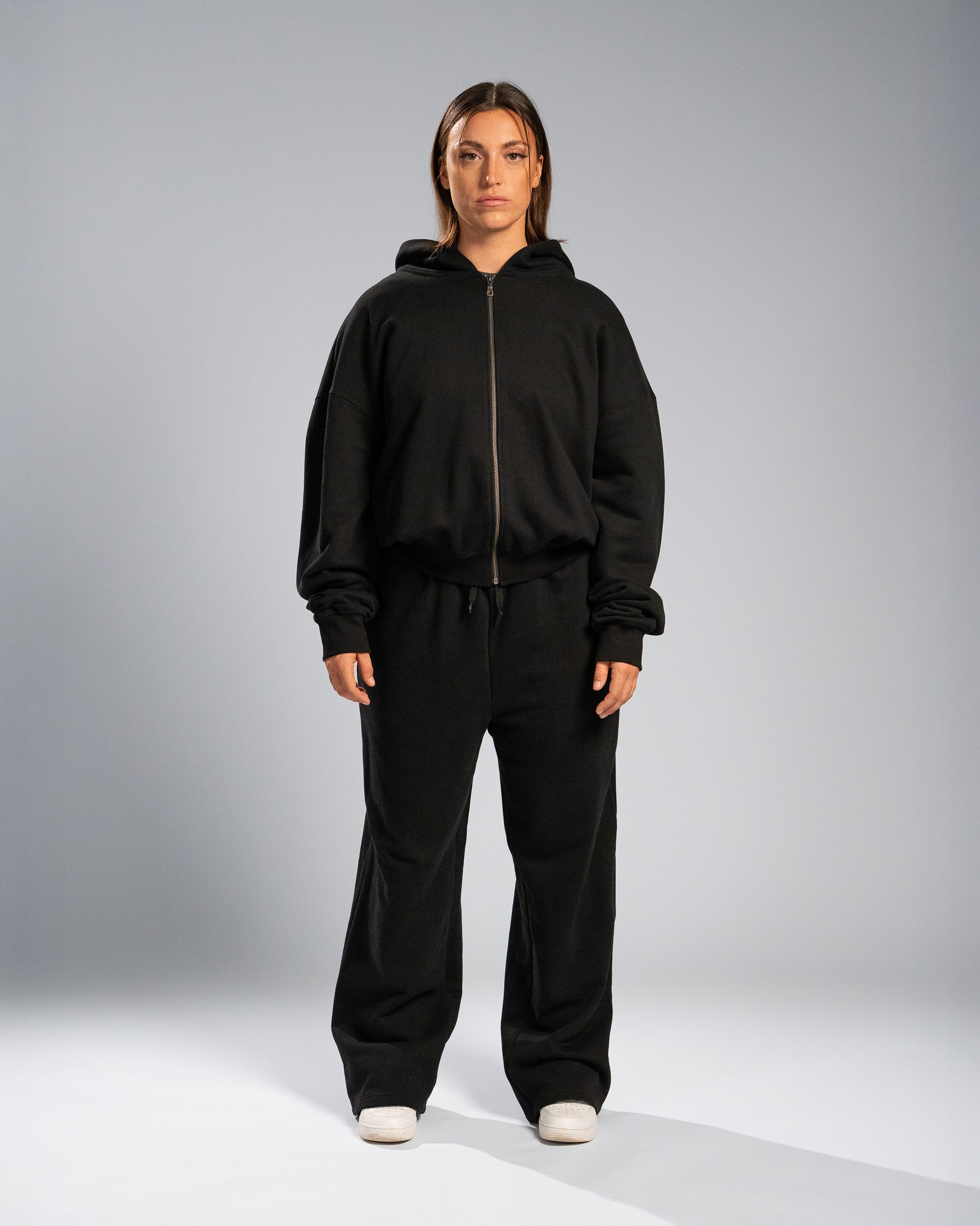 Essentials Zip Hoodie — Black