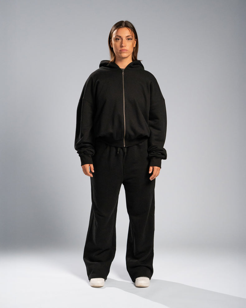 Essentials Zip Hoodie — Black