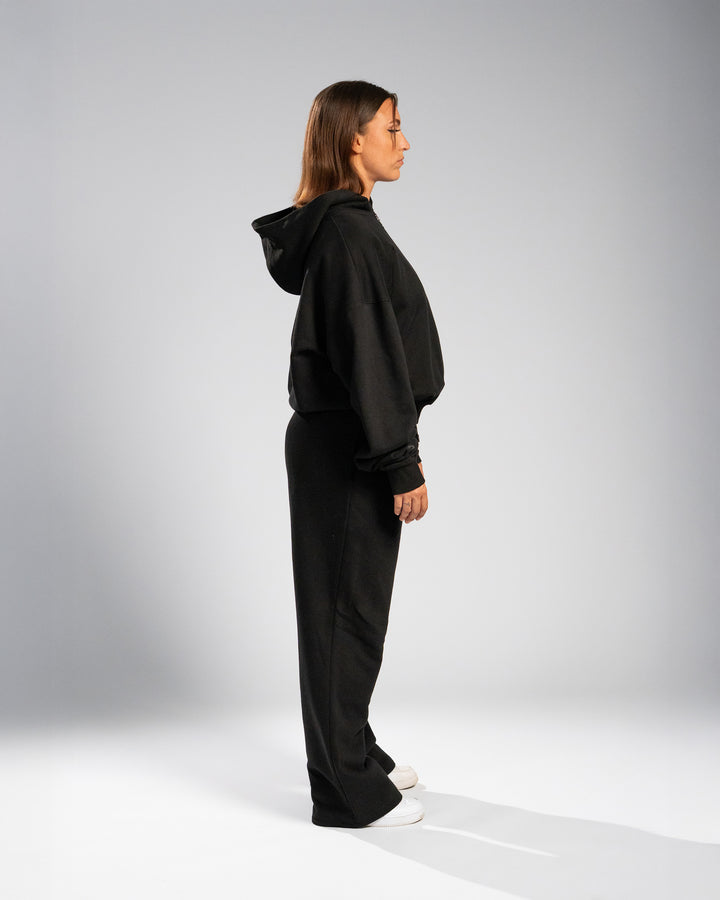 Essentials Zip Hoodie — Black