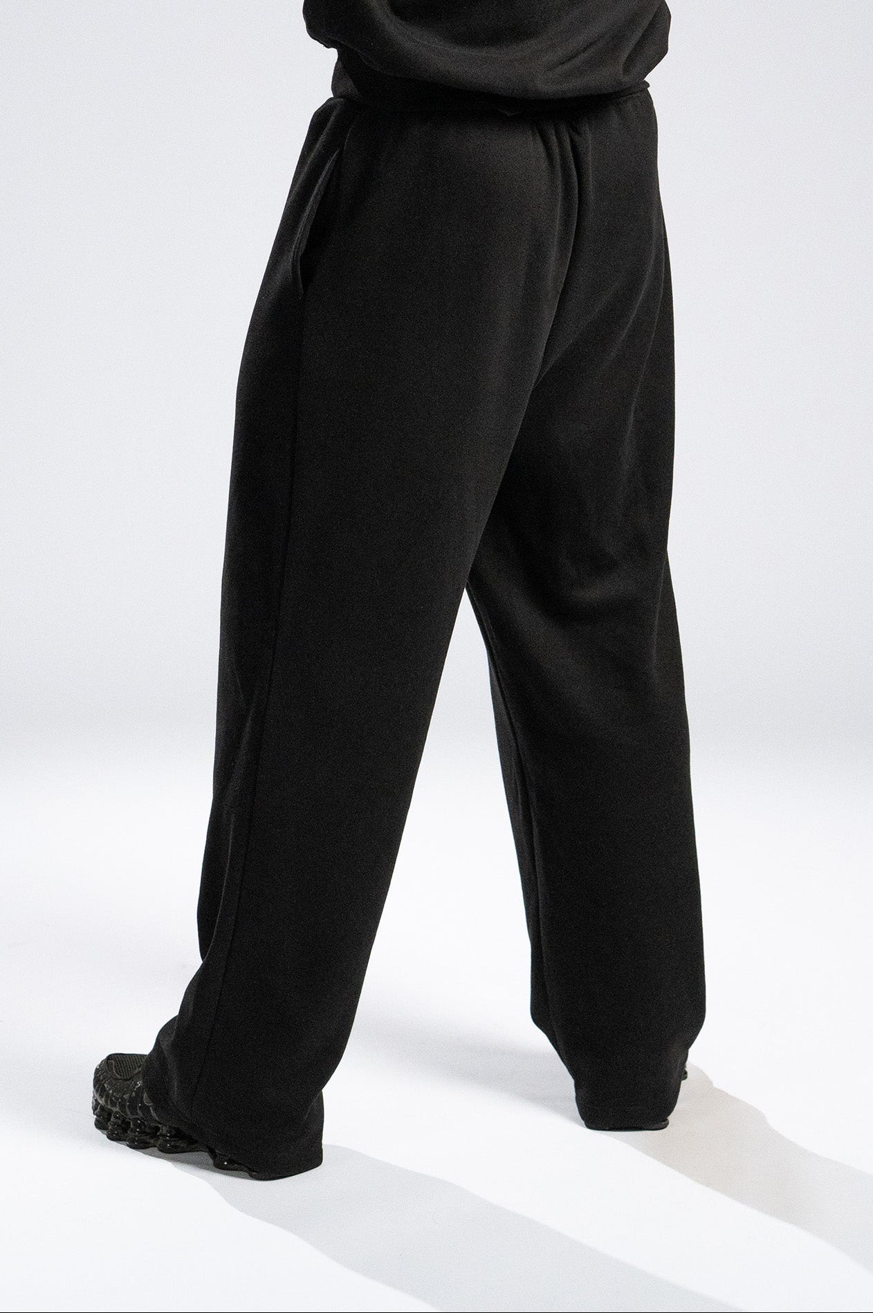 Essentials Pants — Black (Wide-Leg)